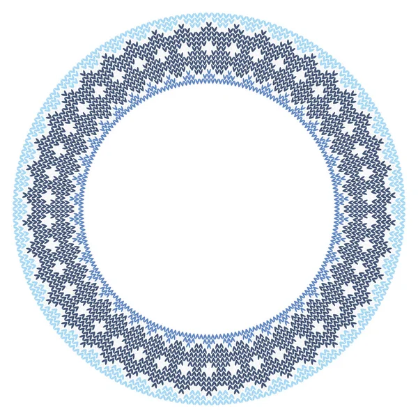 Christmas Frame Border Knitting Texture Design Element — Stock Vector