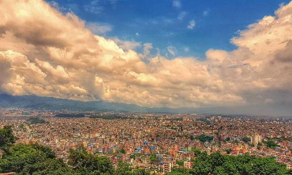 Sunset City View Nepal — Fotografia de Stock