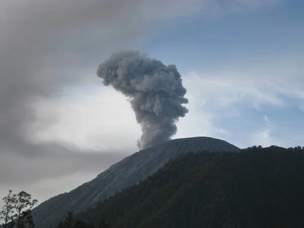 Utbrottet Semeru Vulkanen Java Indonesien — Stockfoto