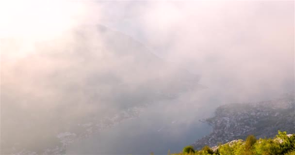 Vista Bahía Kotor Desde Arriba — Vídeo de stock