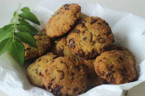 Kodo Millet Fritters Crispy Fritters Made Cooked Mashed Kodo Millet —  Fotos de Stock