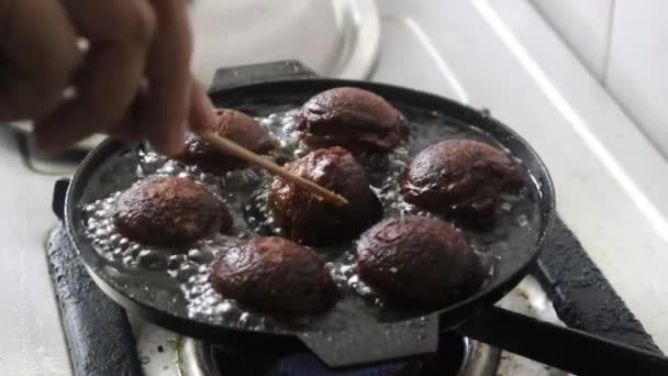 Realizzazione Unni Appam Utilizzando Padella Unni Appam Unni Appam Frittelle — Video Stock