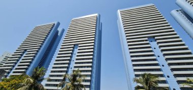 Mumbai, Maharashtra, Hindistan, Nisan 04 2022: Godrej platinum, Vikhroli kasabasındaki Godrej grubunun özel apartman kompleksi
