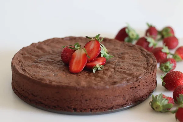 Torta Caprese Chocolate Almond Cake Yummy Chocolaty Flourless Cake Capri — Stok fotoğraf