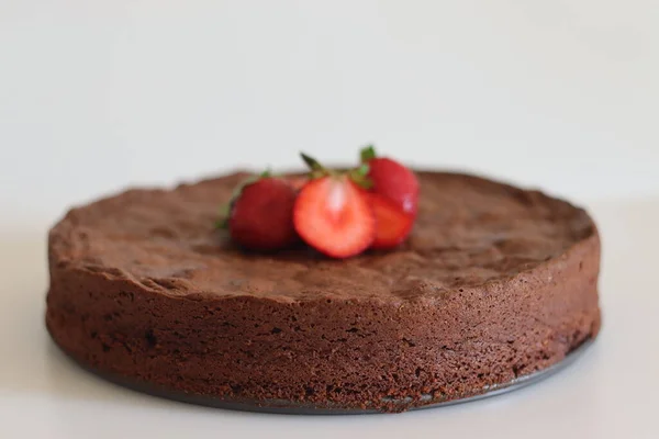 Torta Caprese Chocolate Almond Cake Yummy Chocolaty Flourless Cake Capri — Fotografia de Stock