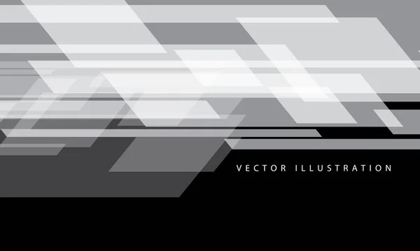 Velocidad Flujo Datos Blancos Abstracta Diseño Negro Moderna Tecnología Futurista — Vector de stock
