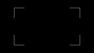 Canlandırma sahnesi illüstrasyonu için beyaz kare çerçeveli kamera görüntüleyici.