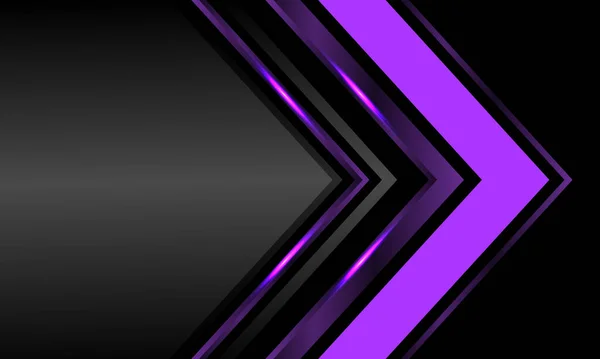 Абстрактная Фиолетовая Стрелка Серым Метафорическим Пространством Черном Дизайне Современного Футуристического — стоковый вектор