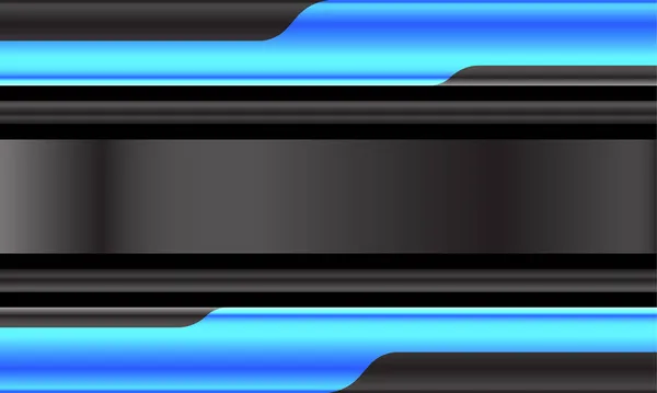 Абстрактний Сірий Металевий Банер Синій Неоновий Геометричний Дизайн Сучасний Футуристичний — стоковий вектор