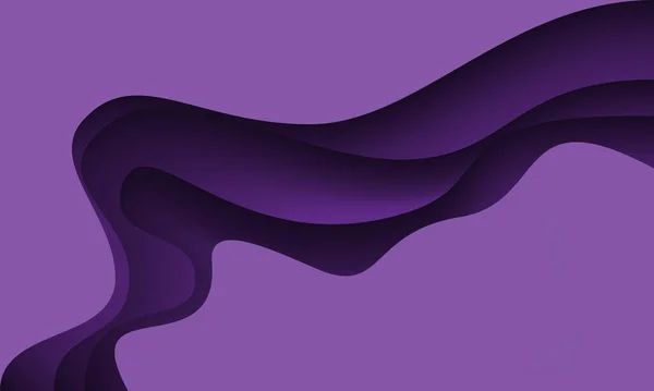 Resumen Púrpura Tono Papel Cortado Capa Curva Superposición Diseño Moderno — Archivo Imágenes Vectoriales