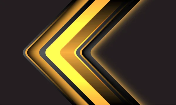 Абстрактний Жовтий Сірий Металева Тінь Стрілка Напрямок Проектування Сучасної Технології — стоковий вектор