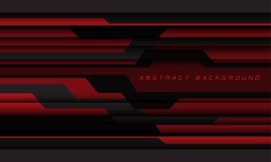 Boş uzay tasarımlı soyut kırmızı gri çokgen geometrik gölge modern teknoloji fütüristik arkaplan vektörü