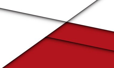 Soyut kırmızı beyaz geometrik gölge tasarımı modern fütüristik arkaplan vektörü