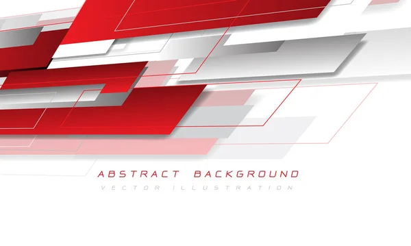 Abstract Red Grey Geometric Overlap White Design Modern Creative Futuristic — Stock Vector