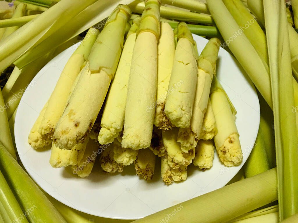 Saccharum edule, también conocido como terubuk, duruka, Fiji espárragos