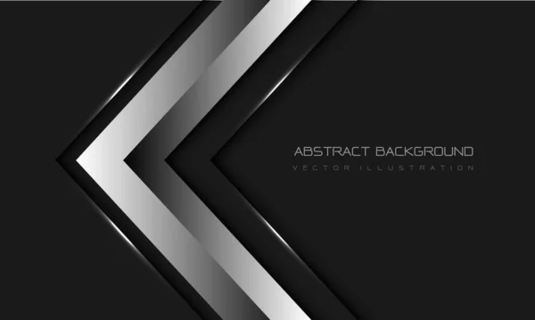 Abstract Silver Arrow Direction Geometric Grey Blank Space Design Modern — Vetor de Stock