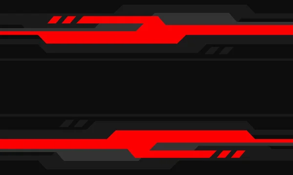 Abstracto Rojo Negro Cyber Banner Dirección Geométrica Con Espacio Blanco — Archivo Imágenes Vectoriales