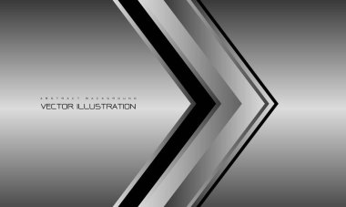 Soyut gümüş gri ok yönü geometrik tasarım modern fütürist arkaplan vektörü