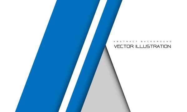 Resumen Azul Gris Geométrico Sobre Blanco Diseño Moderno Futurista Vector — Vector de stock