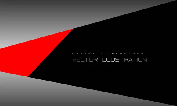 Abstrait Rouge Argent Gris Géométrique Design Moderne Luxe Futuriste Fond — Image vectorielle