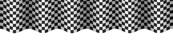Kostkovaná Vlajka Vlna Bílém Pozadí Design Pro Sportovní Závod Mistrovství — Stockový vektor
