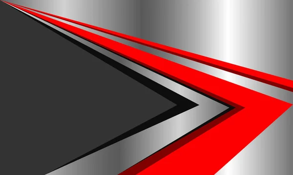 基于灰色空白空间设计的现代创意背景矢量红银箭定向速度 — 图库矢量图片