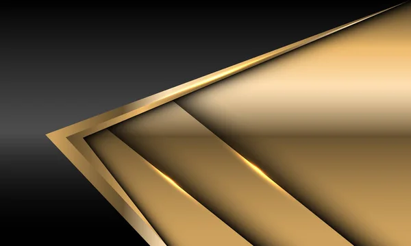 Abstraktes Schwarz Grau Gold Pfeil Metallisch Richtung Luxus Überlappen Design — Stockvektor