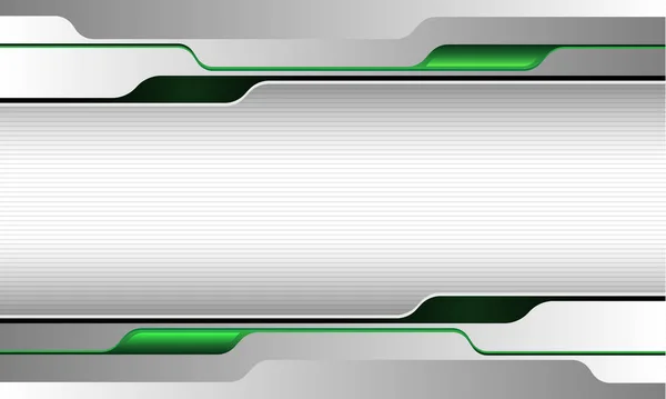 Abstrato Linha Verde Cinza Branco Tecnologia Futurista Cibernética Design Criativo — Vetor de Stock