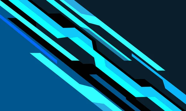 Abstrato Azul Preto Cinza Metal Cibernético Linha Geométrica Tecnologia Futurista — Vetor de Stock