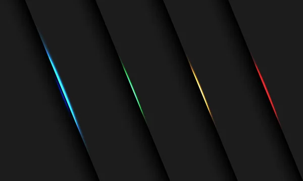 抽象的な赤黄色の緑の青の光効果の影グレーのデザイン現代的な創造的な未来的な技術ベクトル — ストックベクタ