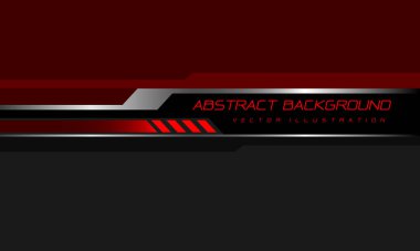 Soyut kırmızı gri gri gri gri siber çizgi geometrik fütürizik ve boş uzay tasarımı modern teknoloji arkaplan vektörü