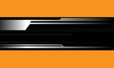 Soyut SIlver siyah afiş siber çakışması sarı tasarım modern fütüristik arkaplan vektörü