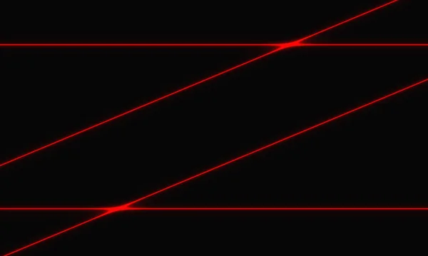Abstract Red Line Laser Cross Black Design Modern Futuristic Technology — Wektor stockowy