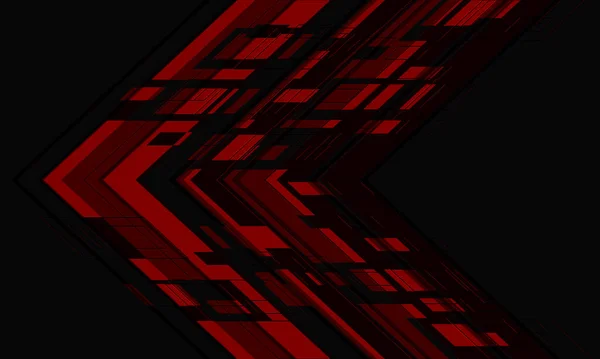 Abstrakter Roter Schwarzer Geometrischer Pfeil Richtung Design Moderner Futuristischer Technologie — Stockvektor