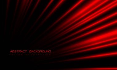 Siyah tasarımda soyut kırmızı ışık hızlı yakınlaştırma hızı modern lüks fütüristik teknoloji arka plan vektörü 