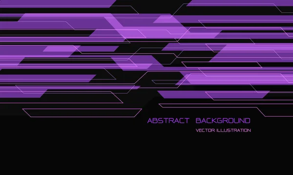 Abstract Purple Cyber Geometric Overlap Black Blank Space Text Design — Stockvektor