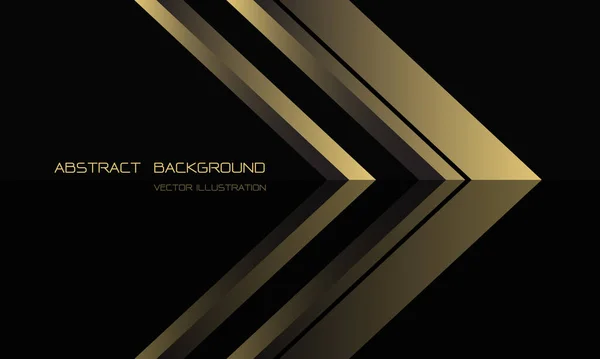 Abstract Gold Arrow Direction Black Blank Space Text Design Modern — Διανυσματικό Αρχείο