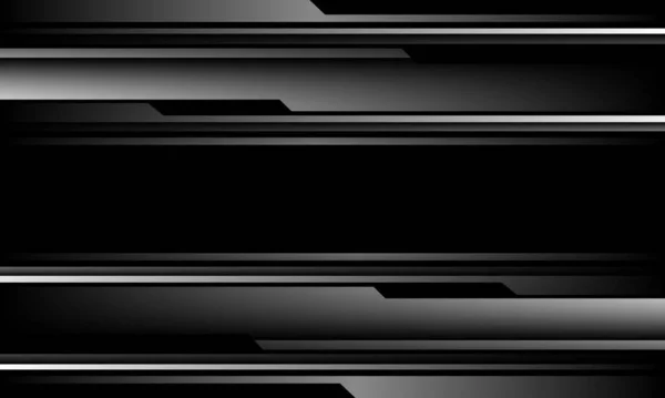Abstract Grey Metallic Black Cyber Futuristic Technology Geometric Design Modern — 图库矢量图片