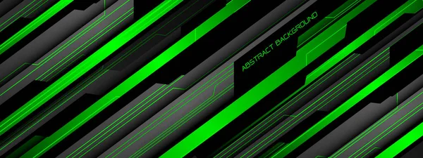 Abstract Green Light Silver Grey Metal Black Cyber Futuristic Technology — Stockvektor