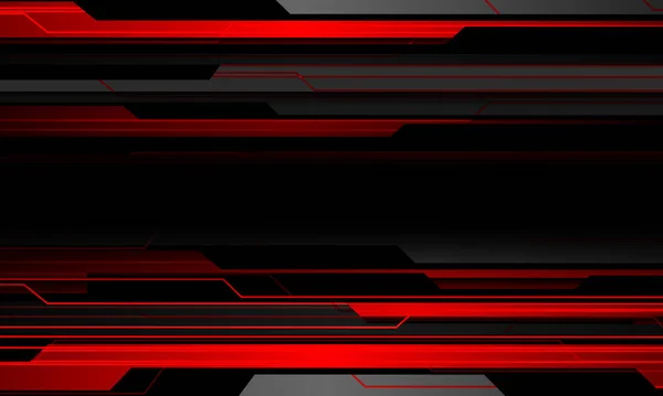 Absztrakt Piros Fény Szürke Fém Fekete Kiber Futurisztikus Technológia Geometriai — Stock Vector