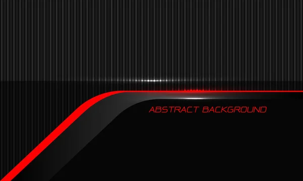 Abstract Red Line Cyber Black Grey Metallic Corrugated Pattern Design — Stockvektor