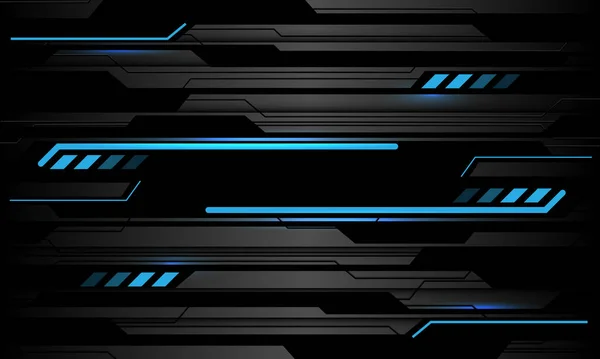 Abstract Technology Blue Light Black Circuit Cyber Futuristic Grey Metallic — Image vectorielle