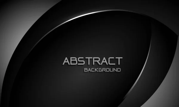 Abstract Gray Curve Overlap Black Blank Space Text Design Modern — Vector de stock