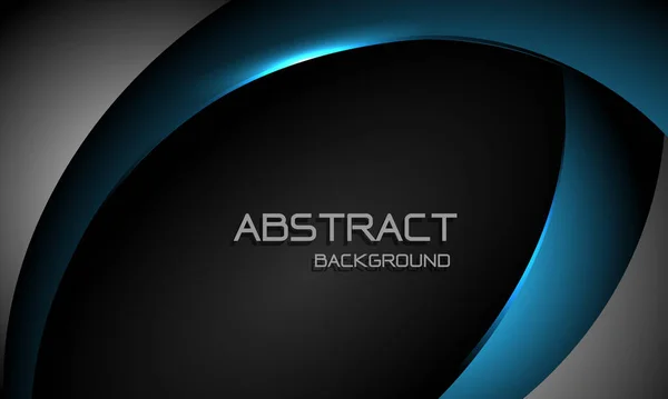Abstract Blue Gray Curve Overlap Black Blank Space Text Design — Stockvektor