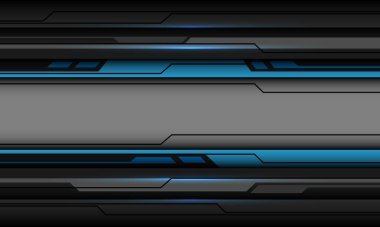 Abstract blue grey black metallic overlap cyber shadow geometric design modern luxury futuristic technology background vector