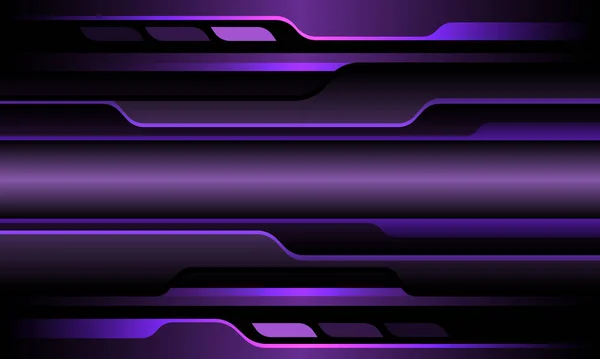 Abstract Purple Metallic Banner Cyber Geometric Design Modern Futuristic Technology — 스톡 벡터