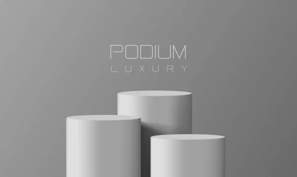 Conception Abstraite Forme Salle Vide Podium Blanc Pour Concept Studio — Image vectorielle