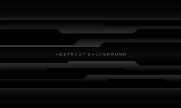 Abstract Metallic Grey Black Cyber Geometric Line Overlap Layer Design — Stock Vector