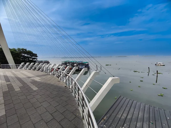 Kochi Indien Jan 2022 Regenbogenbrücke Marine Drive Kochi — Stockfoto