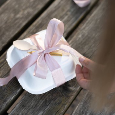 Millefeuille Napolyon Kremalı Kek Dilimi Seçici Odaklanma